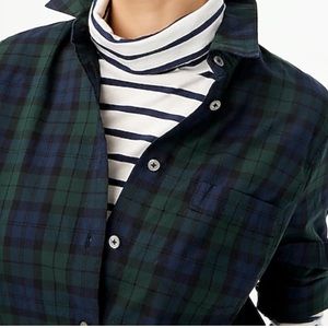 SALE!! J. Crew Black Watch Plaid Button Up Shirt Size Large